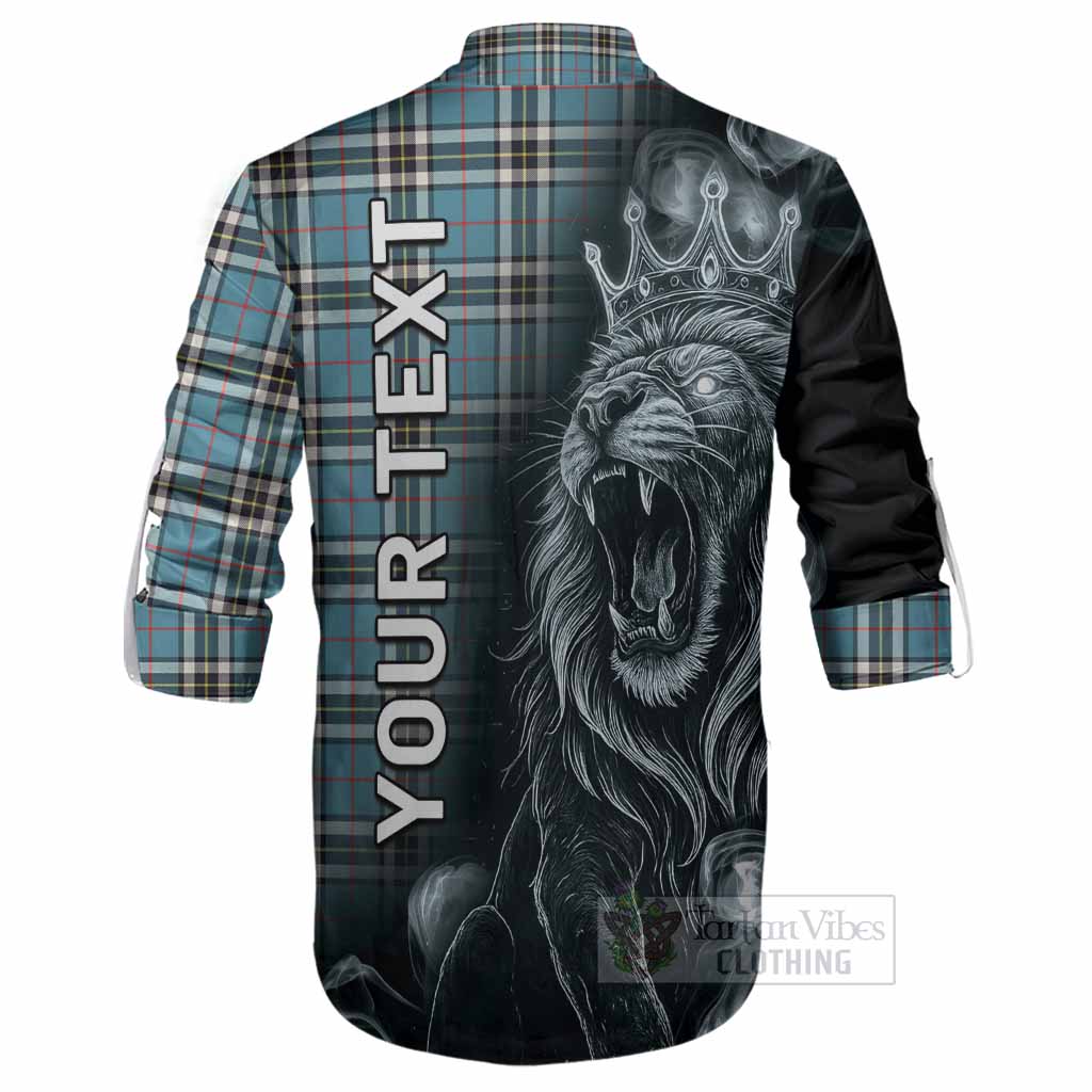 Thompson (Thomson) Tartan Ghillie Shirt Roaring Lion Heritage