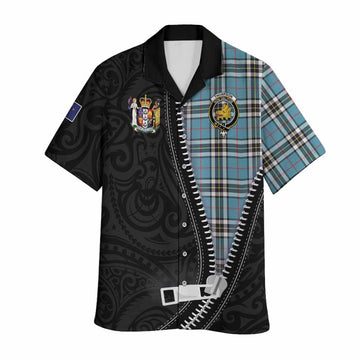 Thompson (Thomson) Tartan Hawaiian Shirt New Zealand Pattern Unique Zipper Stylized