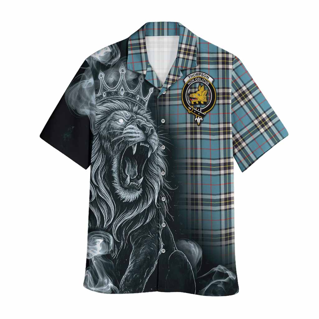 Thompson (Thomson) Tartan Hawaiian Shirt Roaring Lion Heritage