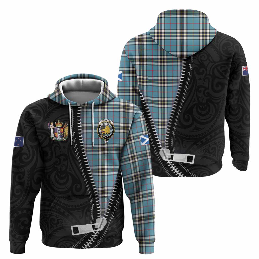 Thompson (Thomson) Tartan Hoodie New Zealand Pattern Unique Zipper Stylized