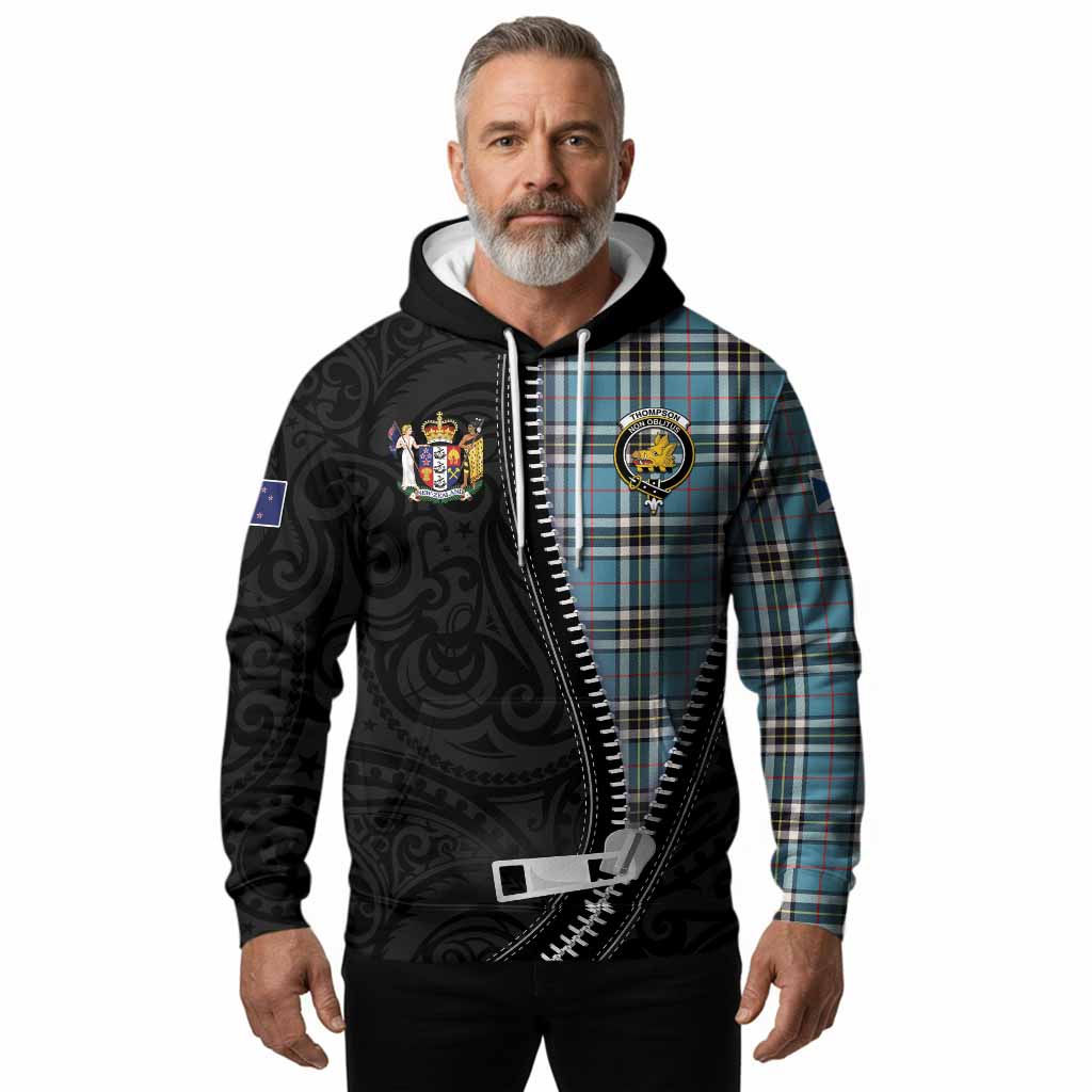 Thompson (Thomson) Tartan Hoodie New Zealand Pattern Unique Zipper Stylized