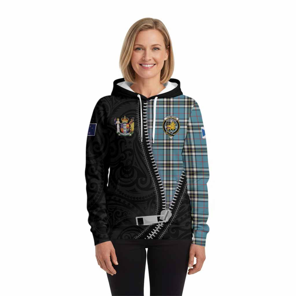 Thompson (Thomson) Tartan Hoodie New Zealand Pattern Unique Zipper Stylized