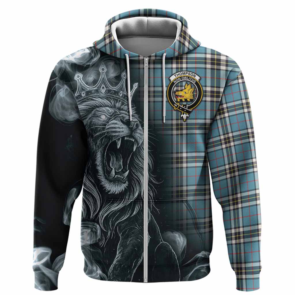 Thompson (Thomson) Tartan Hoodie Roaring Lion Heritage