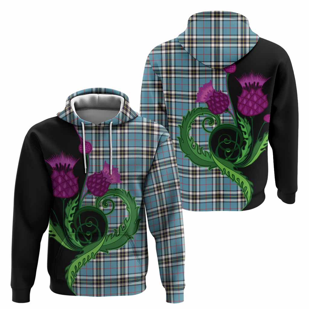 Thompson (Thomson) Tartan Hoodie Traditional Scottish Thistle