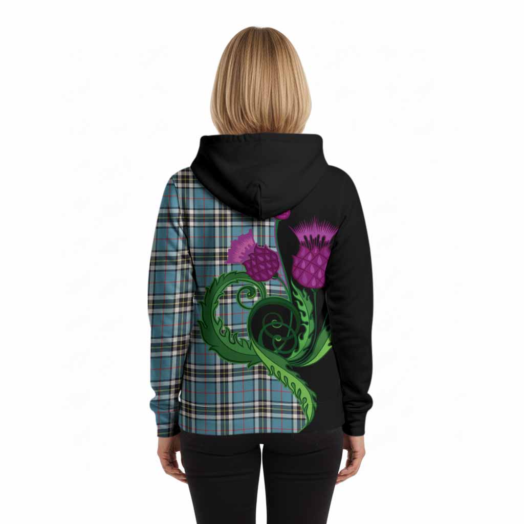 Thompson (Thomson) Tartan Hoodie Traditional Scottish Thistle