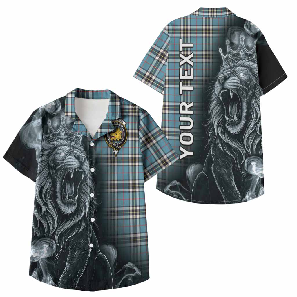 Thompson (Thomson) Tartan Kid Hawaiian Shirt Roaring Lion Heritage