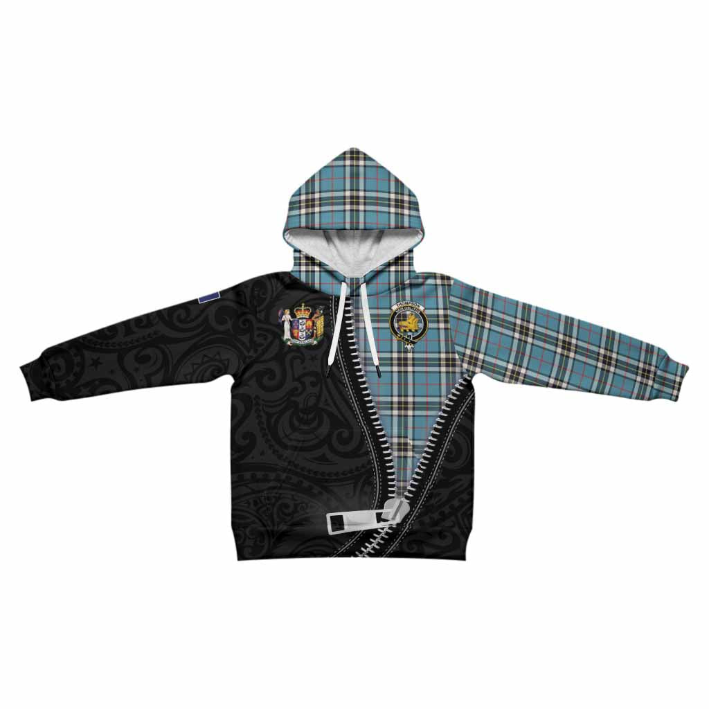 Thompson (Thomson) Tartan Kid Hoodie New Zealand Pattern Unique Zipper Stylized