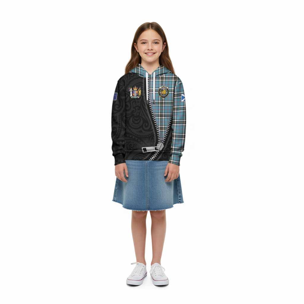 Thompson (Thomson) Tartan Kid Hoodie New Zealand Pattern Unique Zipper Stylized