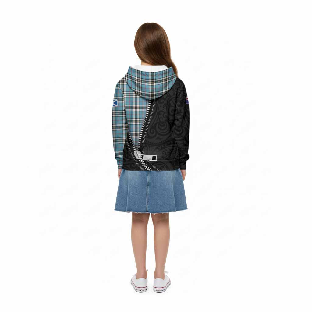 Thompson (Thomson) Tartan Kid Hoodie New Zealand Pattern Unique Zipper Stylized