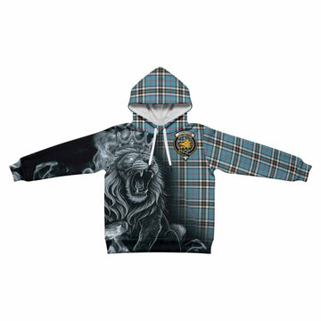 Thompson (Thomson) Tartan Kid Hoodie Roaring Lion Heritage