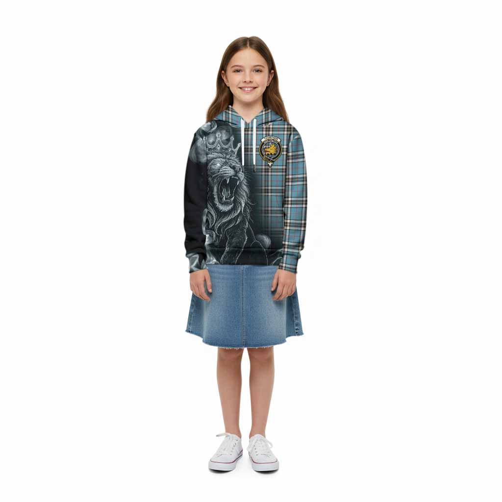 Thompson (Thomson) Tartan Kid Hoodie Roaring Lion Heritage