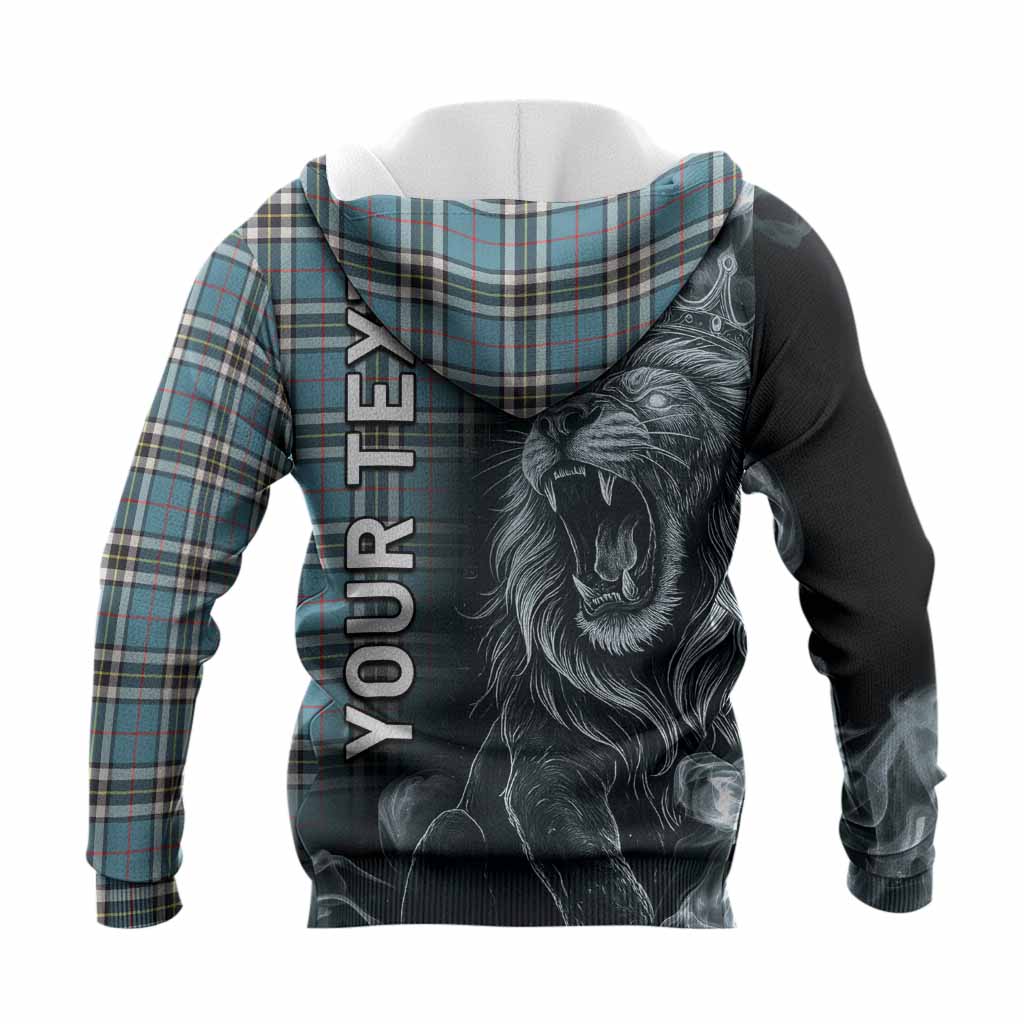 Thompson (Thomson) Tartan Knitted Hoodie Roaring Lion Heritage