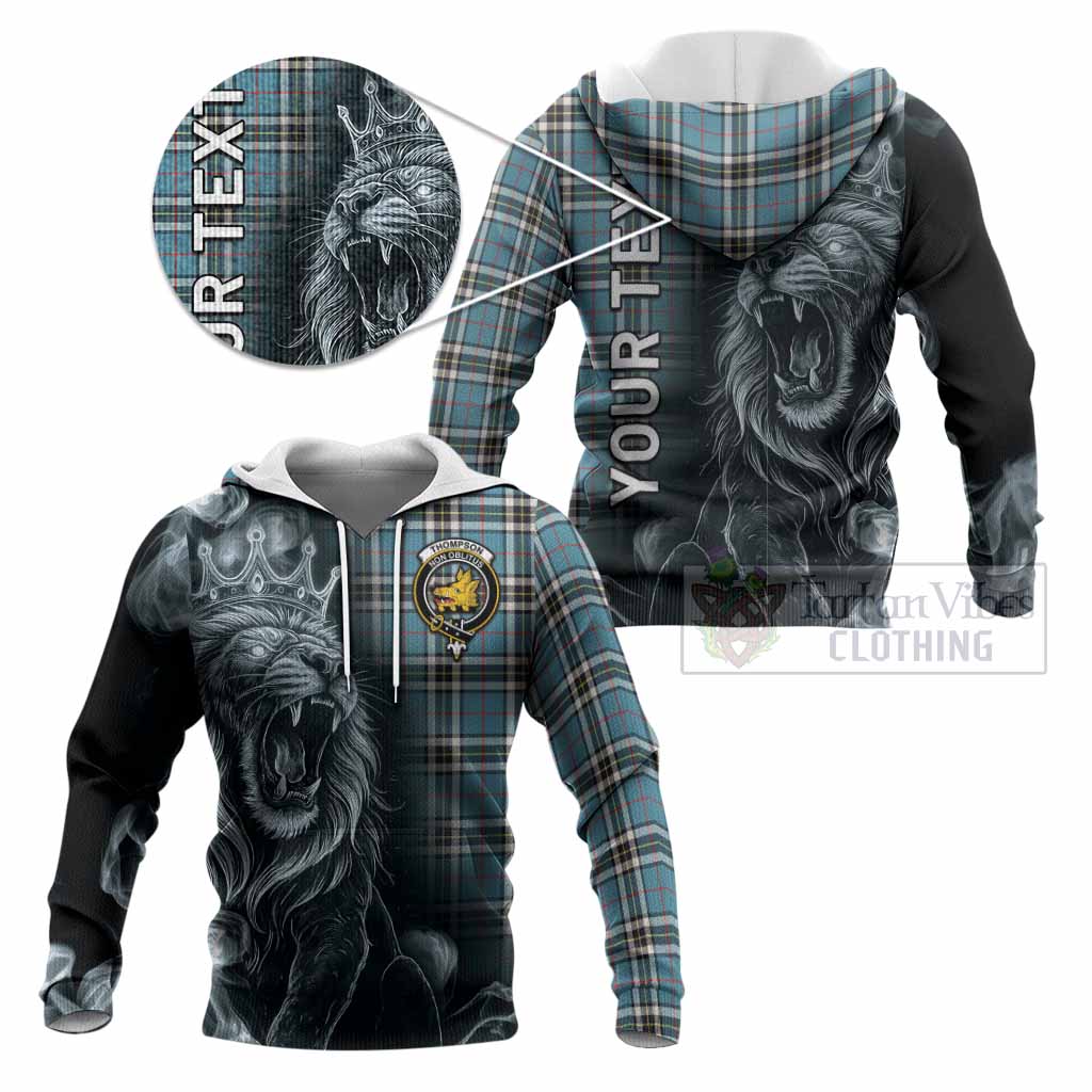 Thompson (Thomson) Tartan Knitted Hoodie Roaring Lion Heritage