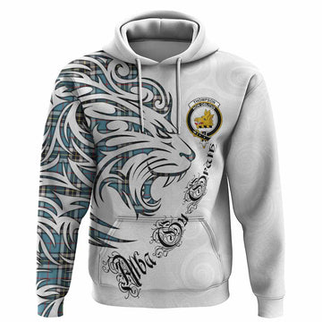 Thompson (Thomson) Tartan Lion Roar Hoodie Alba Gu Brath with Celtic Motifs