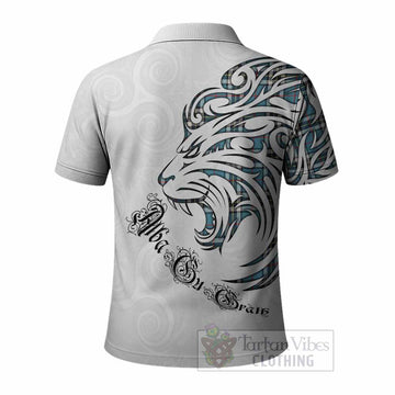 Thompson (Thomson) Tartan Lion Roar Polo Shirt Alba Gu Brath with Celtic Motifs