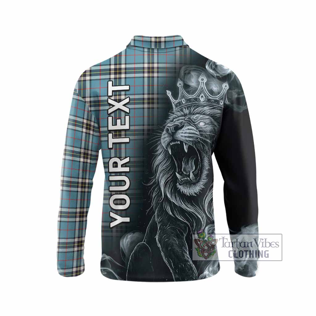 Thompson (Thomson) Tartan Long Sleeve Polo Shirt Roaring Lion Heritage