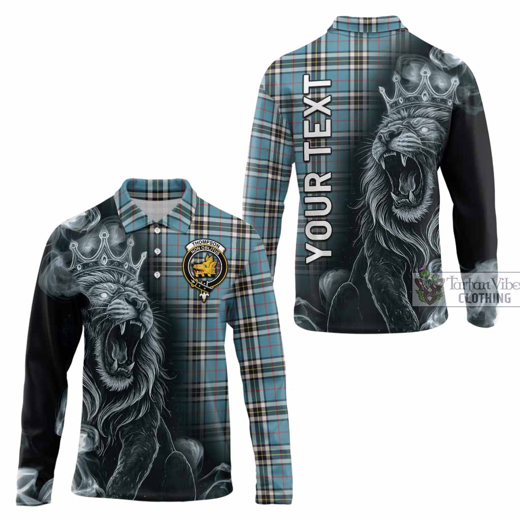 Thompson (Thomson) Tartan Long Sleeve Polo Shirt Roaring Lion Heritage