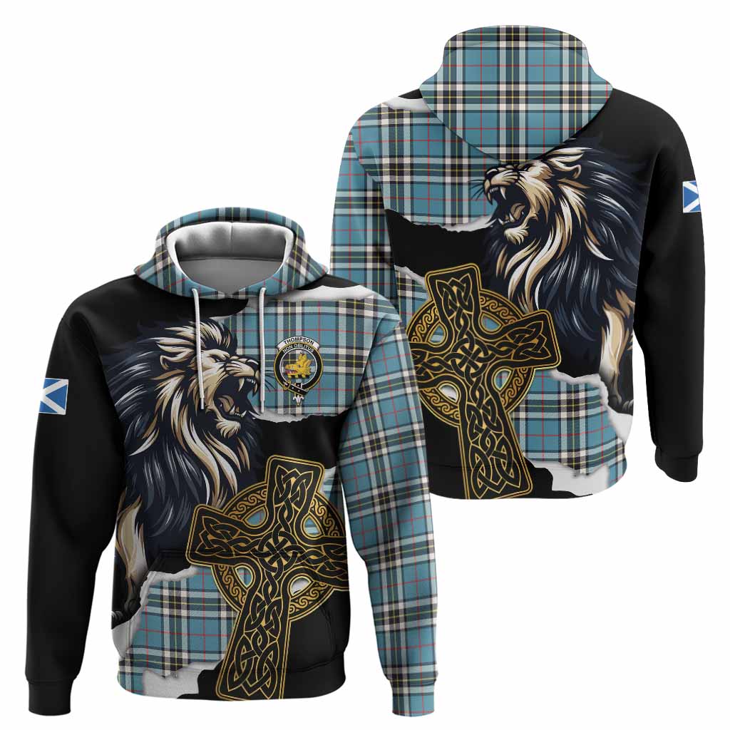 Thompson (Thomson) Tartan Scottish Hoodie Lion Celtic Heritage