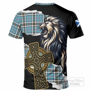 Thompson (Thomson) Tartan Scottish T-Shirt Lion Celtic Heritage