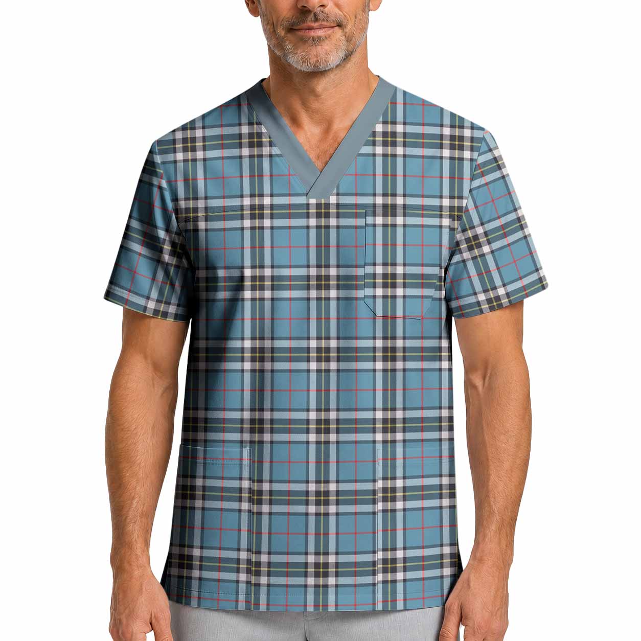 Thompson (Thomson) Tartan Scrub Top XL - Tartan Vibes Clothing