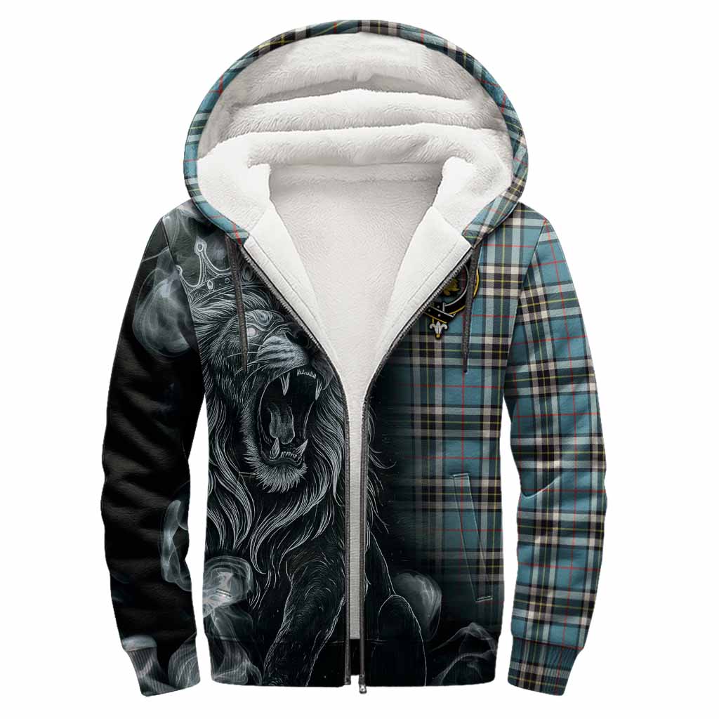 Thompson (Thomson) Tartan Sherpa Hoodie Roaring Lion Heritage