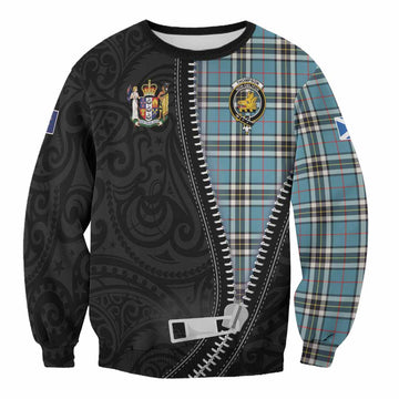 Thompson (Thomson) Tartan Sweatshirt New Zealand Pattern Unique Zipper Stylized