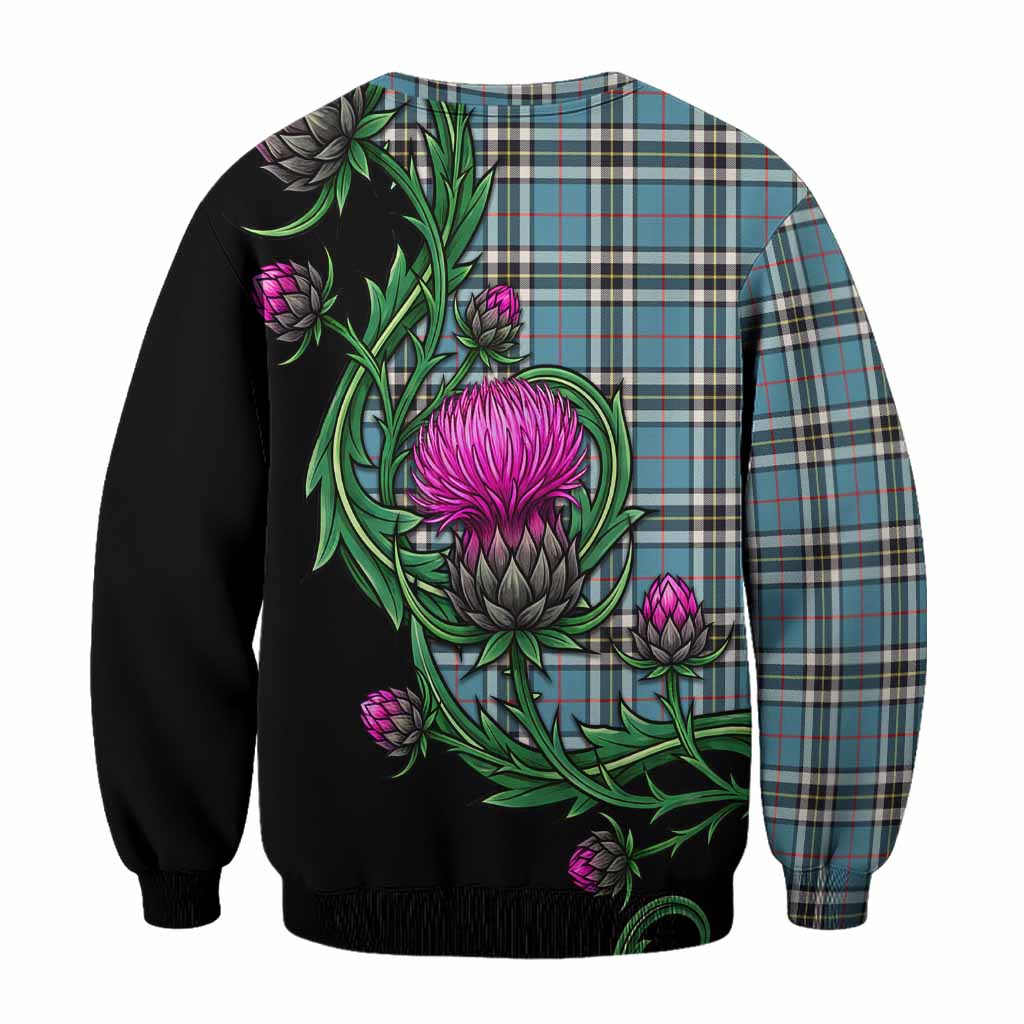 Thompson (Thomson) Tartan Sweatshirt Resilient Scottish Thistle - Tartan Vibes Clothing
