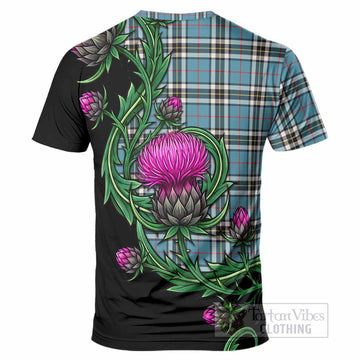Thompson (Thomson) Tartan T-Shirt Resilient Scottish Thistle
