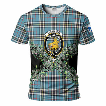 Thompson (Thomson) Tartan T-Shirt Thistle Scottish Spirit