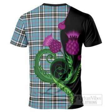 Thompson (Thomson) Tartan T-Shirt Traditional Scottish Thistle