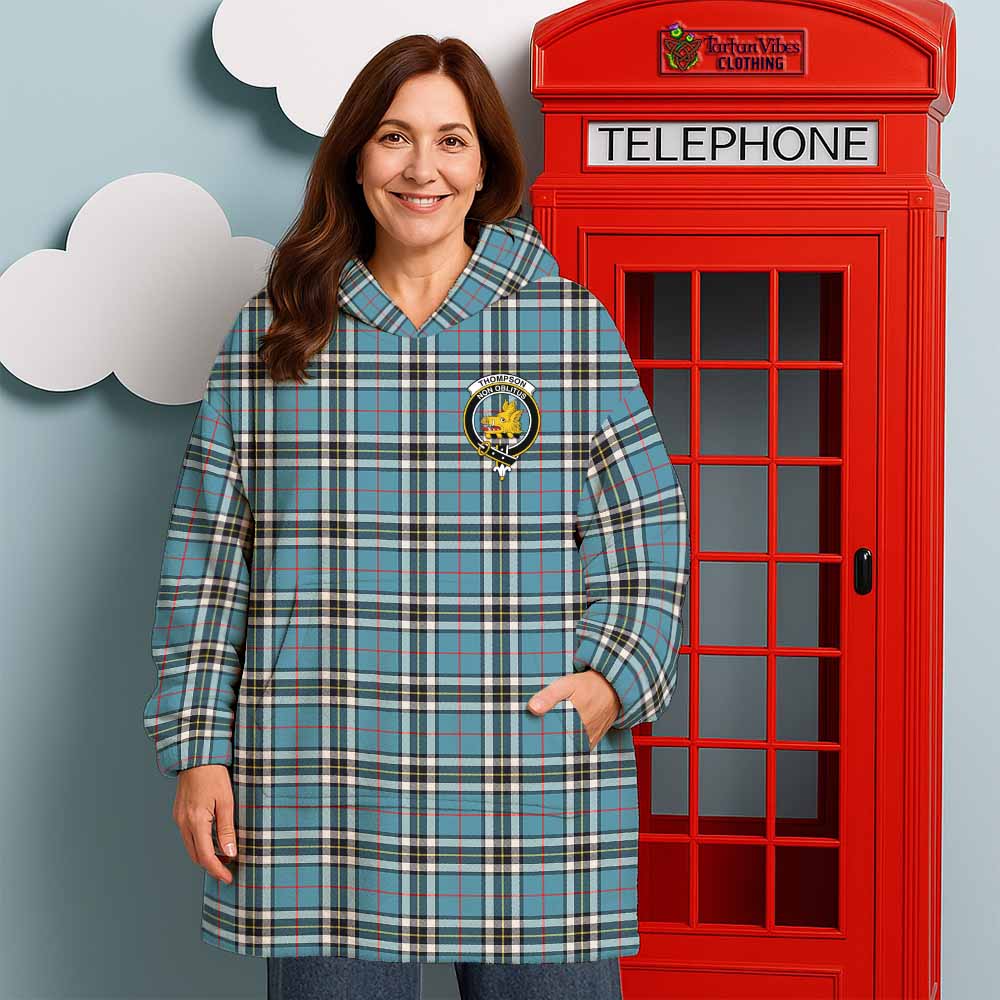 Thompson (Thomson) Tartan Wearable Blanket with Family Crest - Tartan Vibes Clothing