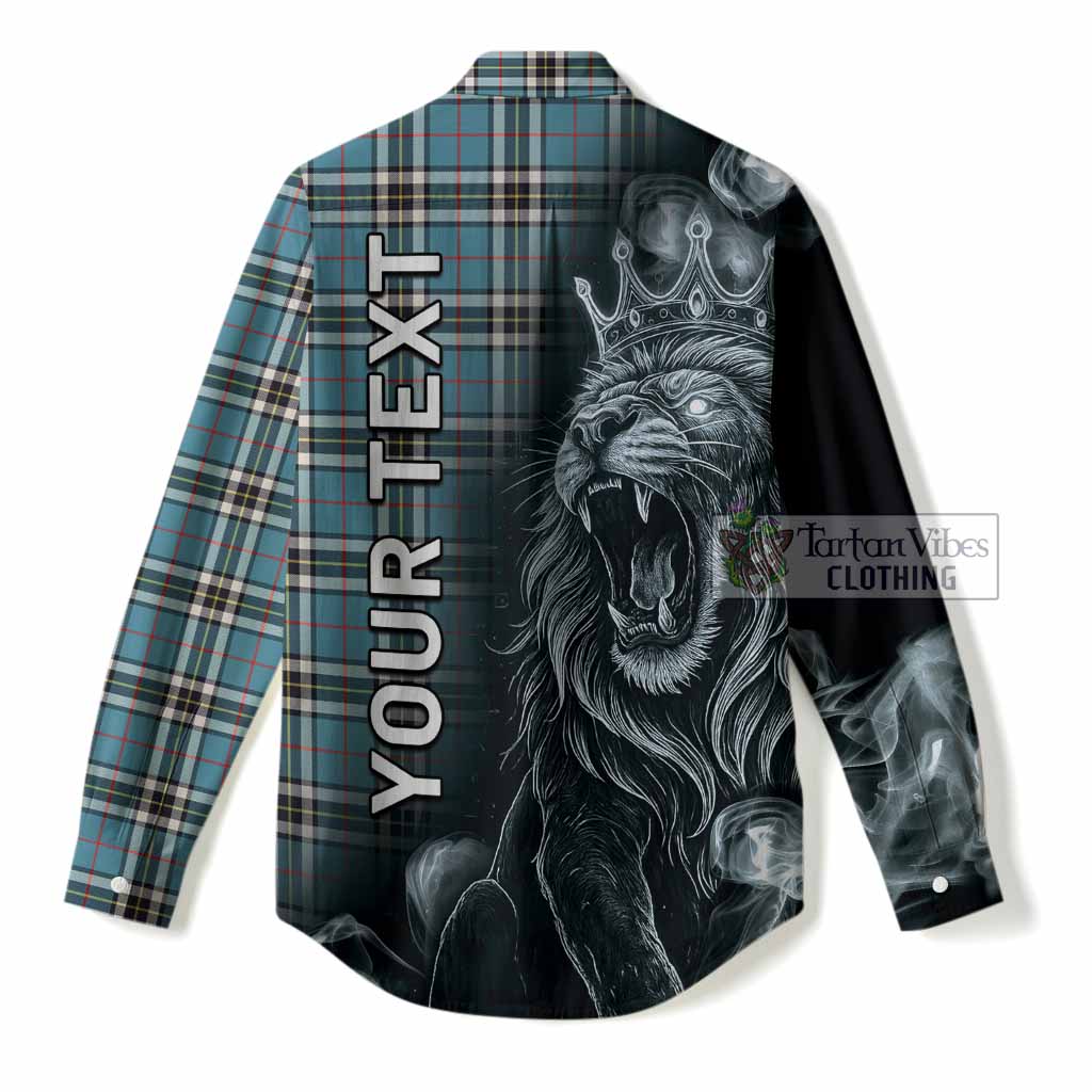 Thompson (Thomson) Tartan Women Casual Shirt Roaring Lion Heritage