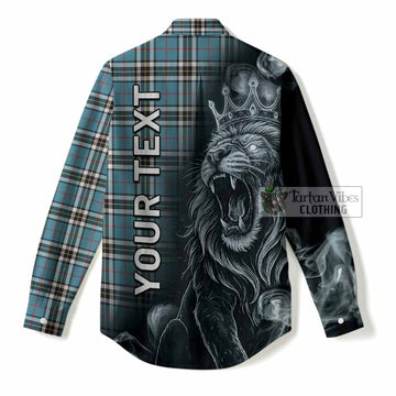 Thompson (Thomson) Tartan Women Casual Shirt Roaring Lion Heritage
