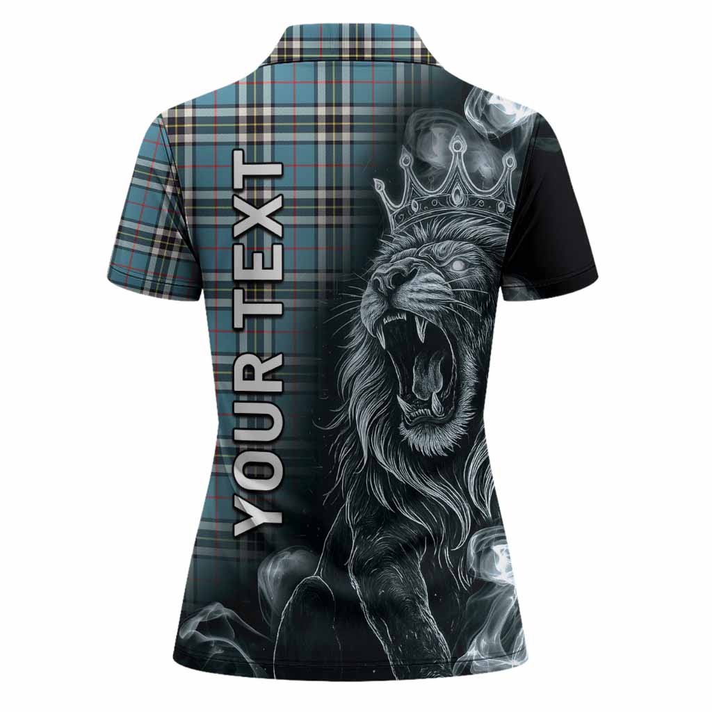 Thompson (Thomson) Tartan Women Polo Shirt Roaring Lion Heritage