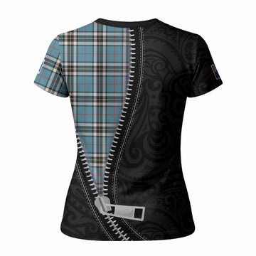 Thompson (Thomson) Tartan Women T shirt New Zealand Pattern Unique Zipper Stylized