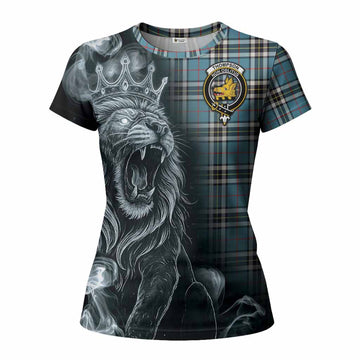 Thompson (Thomson) Tartan Women T shirt Roaring Lion Heritage