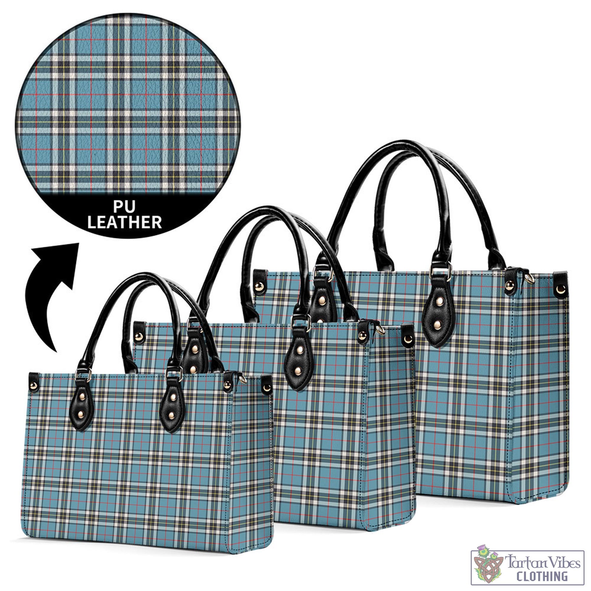 Tartan Vibes Clothing Thomson Tartan Luxury Leather Handbags