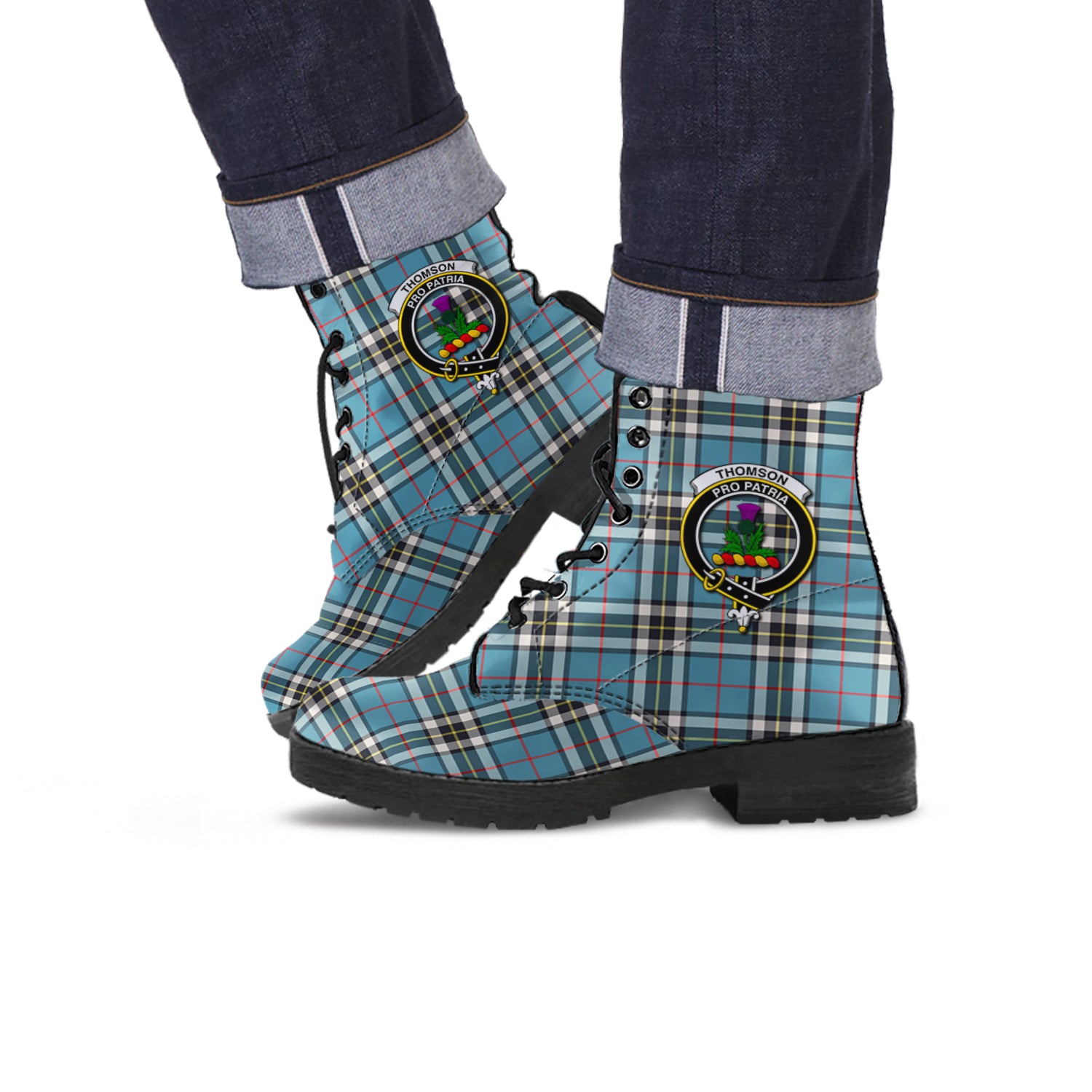 thomson-tartan-leather-boots-with-family-crest