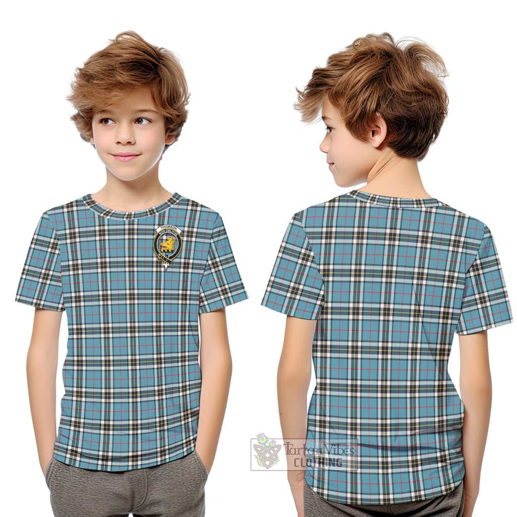 Thompson (Thomson) Tartan Kid T-Shirt with Family Crest Youth XL Size14 - Tartan Vibes Clothing