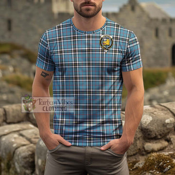 Thompson (Thomson) Tartan Cotton T-Shirt with Family Crest