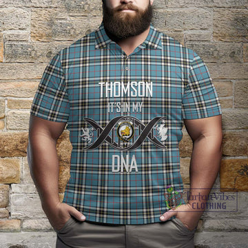 Thompson (Thomson) Tartan Polo Shirt with Family Crest DNA In Me Style