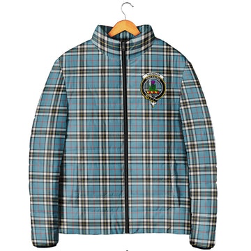 Thompson (Thomson) Tartan Padded Jacket with Family Crest