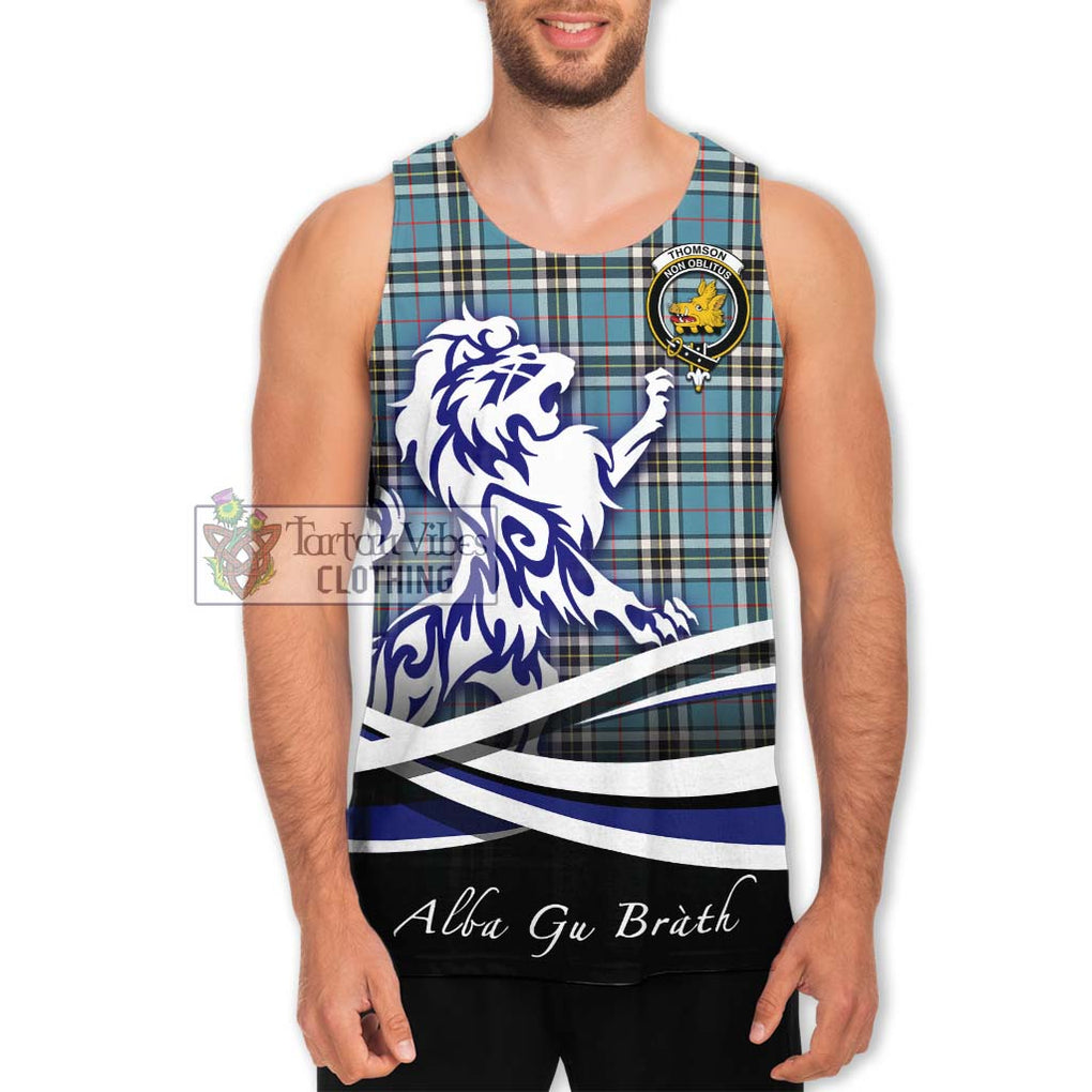 Thompson (Thomson) Tartan Men's Tank Top with Alba Gu Brath Regal Lion Emblem Men - Tartanvibesclothing Shop