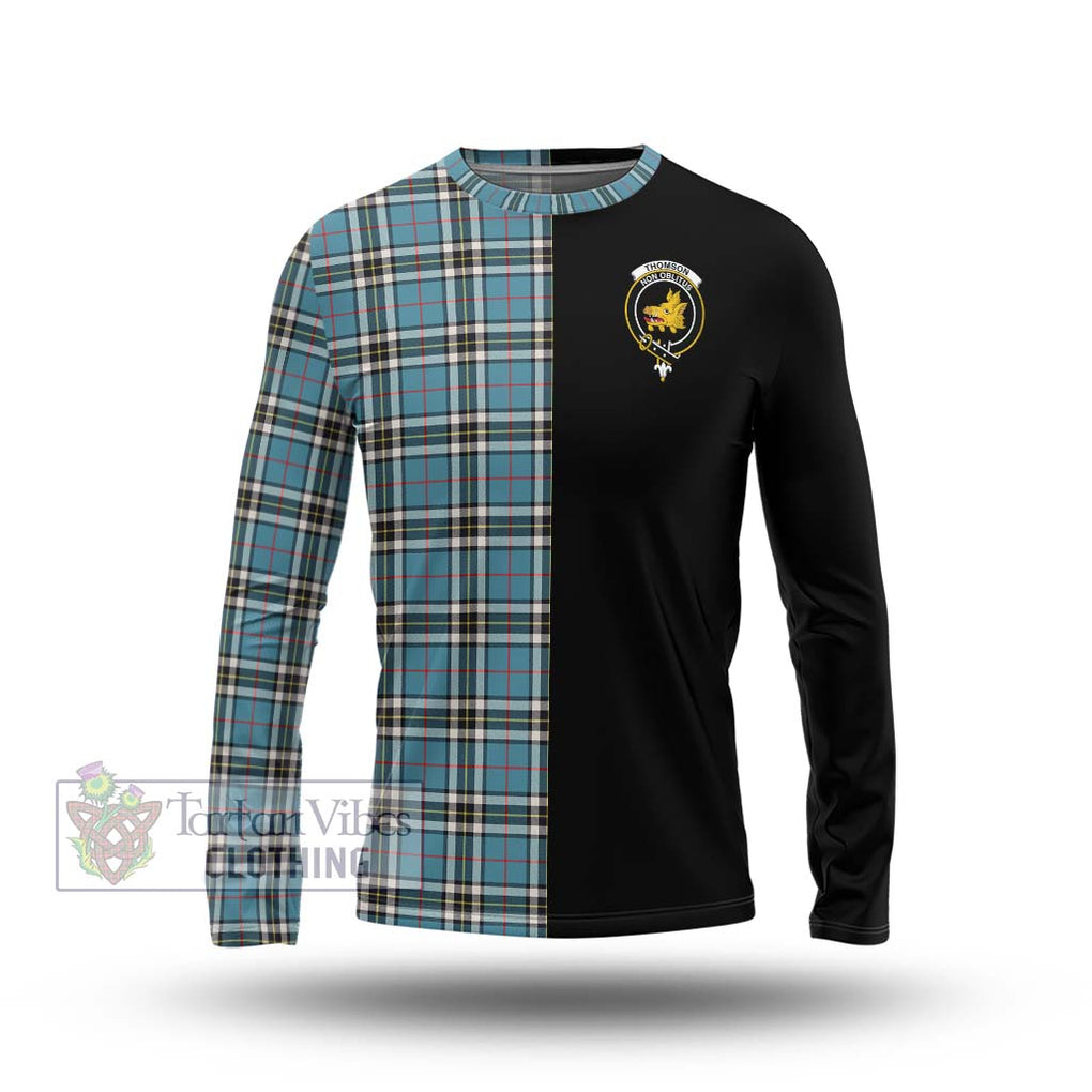 Thompson (Thomson) Tartan Long Sleeve T-Shirt with Family Crest and Half Of Me Style Unisex - Tartanvibesclothing Shop