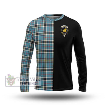 Thompson (Thomson) Tartan Long Sleeve T-Shirt with Family Crest and Half Of Me Style Unisex - Tartanvibesclothing Shop