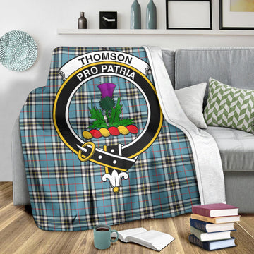 Thomson Tartan Blanket with Family Crest