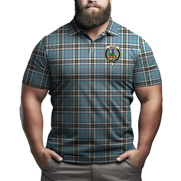 Thompson (Thomson) Tartan Men's Polo Shirt with Family Crest