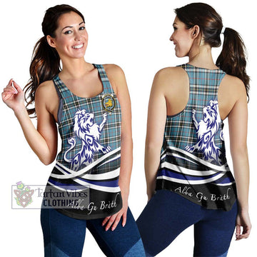 Thompson (Thomson) Tartan Women's Racerback Tanks with Alba Gu Brath Regal Lion Emblem 4XL - Tartanvibesclothing Shop