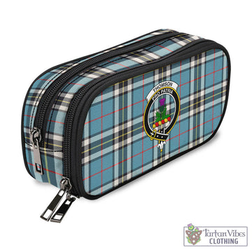 Thomson Tartan Pen and Pencil Case with Family Crest
