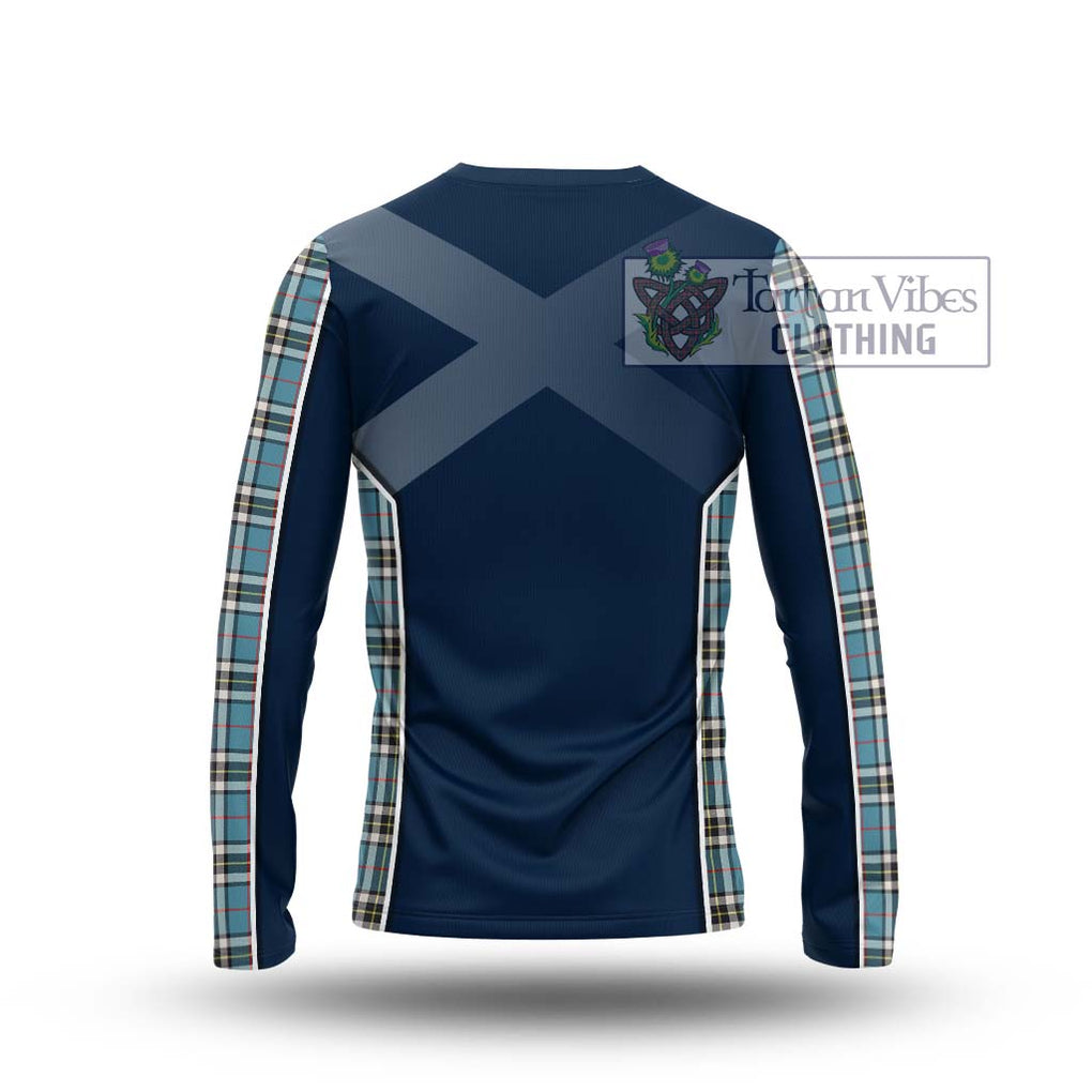 Thompson (Thomson) Tartan Long Sleeve T-Shirt with Family Crest and Lion Rampant Vibes Sport Style - Tartan Vibes Clothing